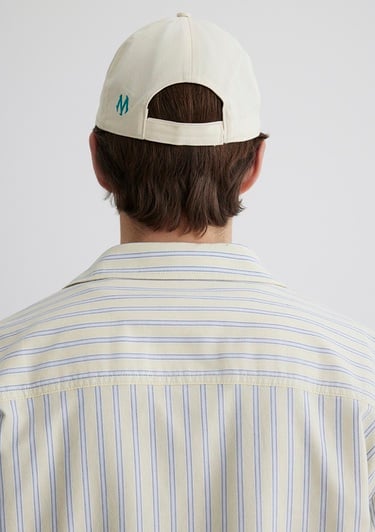  Mavi İşlemeli Bej Şapka 0910825-70069