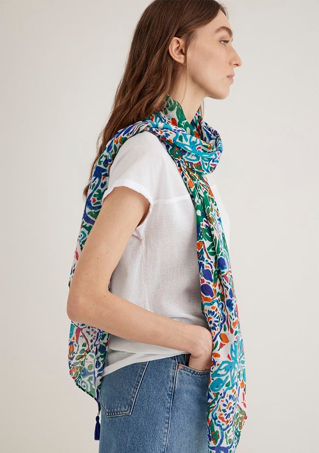  Mavi Baskılı Şal 1911130-82948