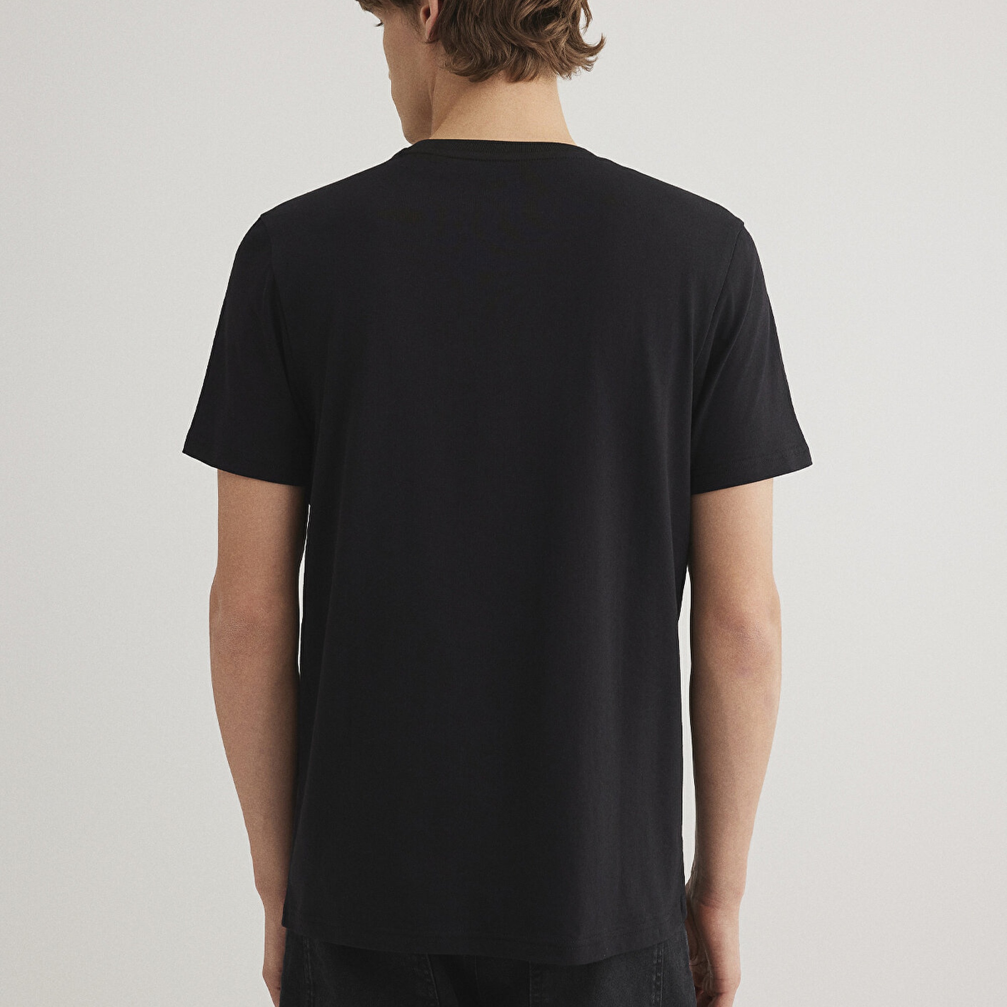 Mavi Superman Baskılı Siyah Tişört Slim Fit / Dar Kesim 066875-900