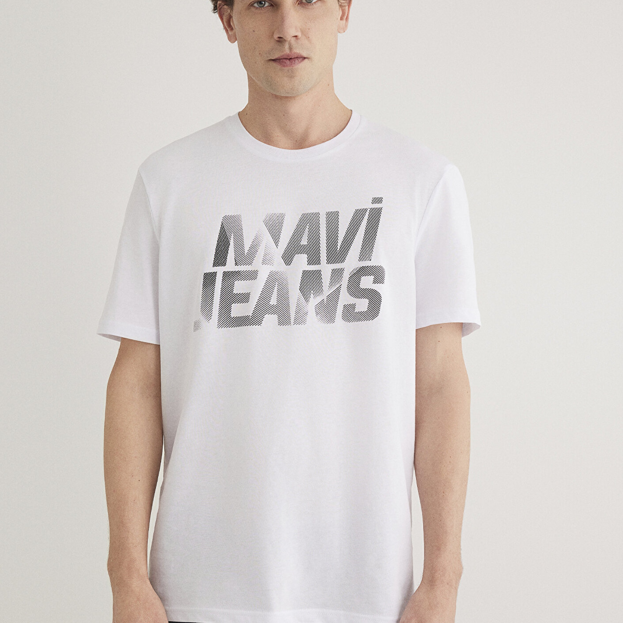 Mavi Mavi Jeans Baskılı Beyaz Tişört Regular Fit / Normal Kesim 0610260-620