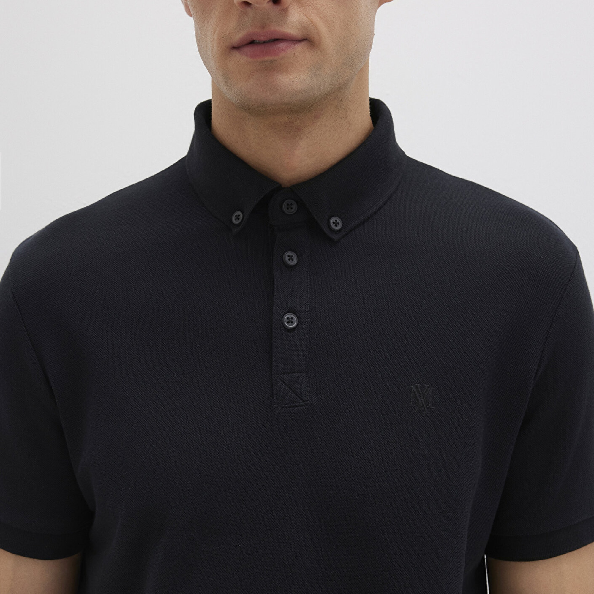 Mavi Siyah Polo Tişört Slim Fit / Dar Kesim 063247-900