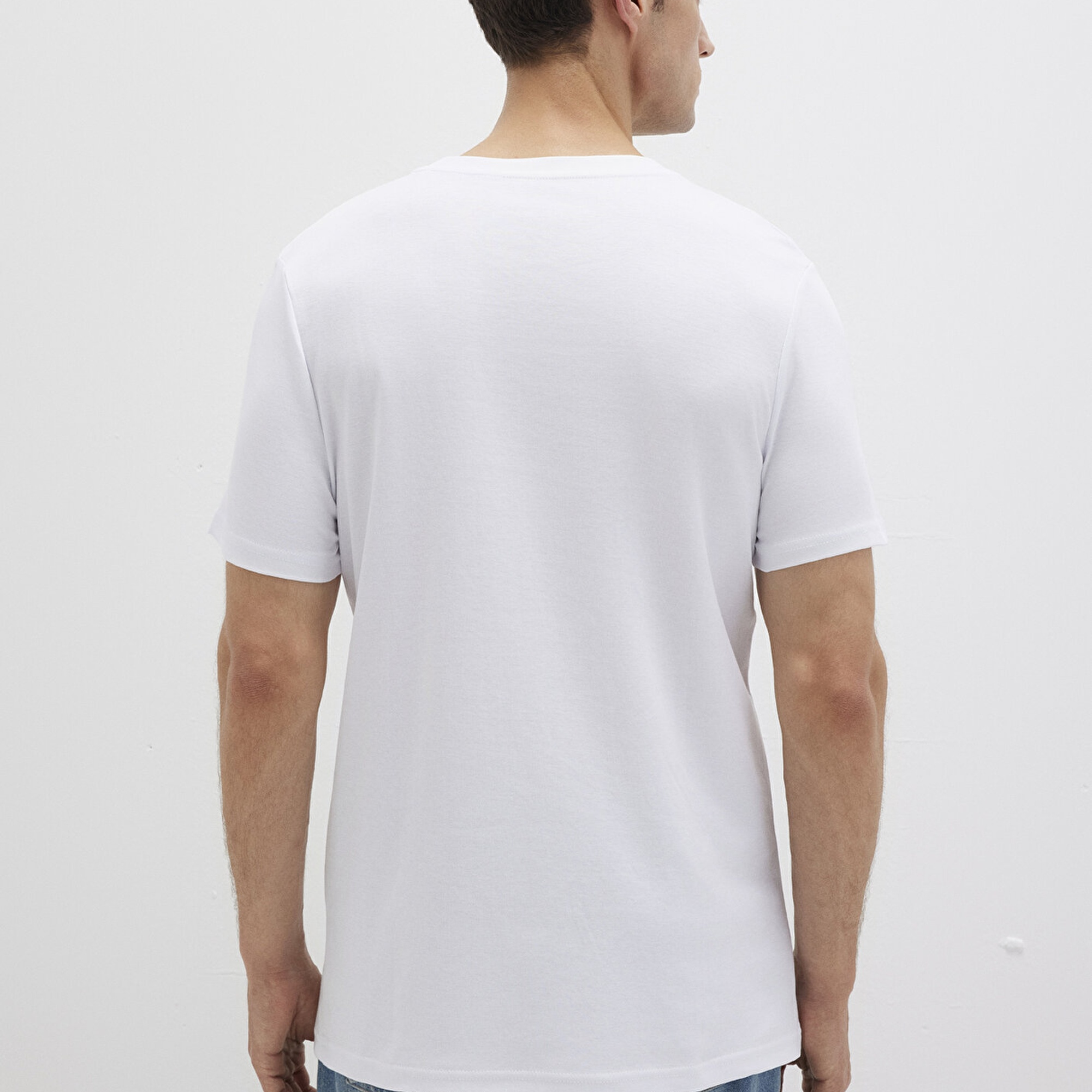 Mavi Mavi Logo Baskılı Beyaz Tişört Slim Fit / Dar Kesim 0610360-620