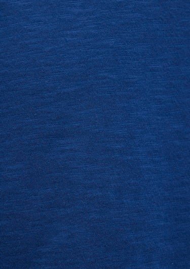  Mavi V Yaka Mavi Basic Tişört Loose Fit / Bol Rahat Kesim 1600961-30808