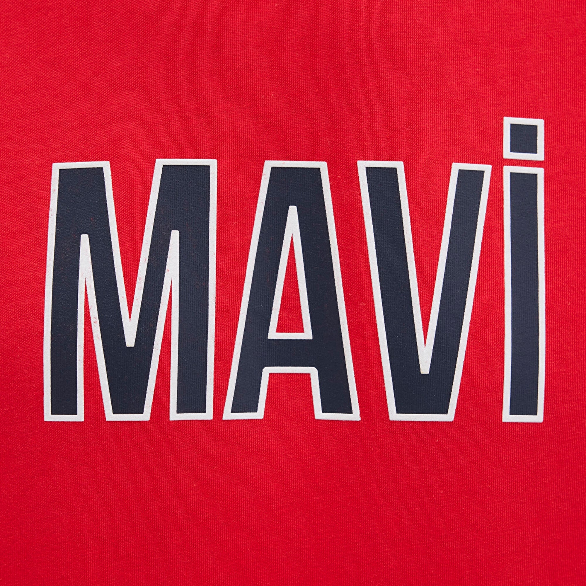 Mavi Mavi Logo Baskılı Kırmızı Tişört Regular Fit / Normal Kesim 066842-33099