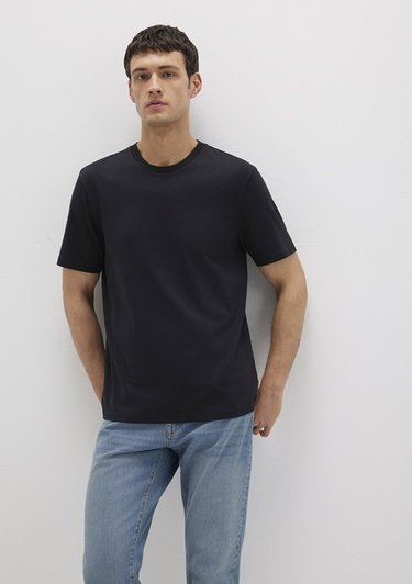  Mavi Organik Pamuk Siyah Tişört Regular Fit / Normal Kesim 066483-900