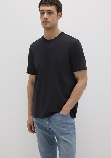  Mavi Organik Pamuk Siyah Tişört Regular Fit / Normal Kesim 066483-900