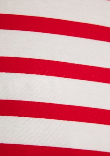  Mavi Mavi Logo Baskılı Kırmızı Çizgili Tişört Regular Fit / Normal Kesim 1611360-84475