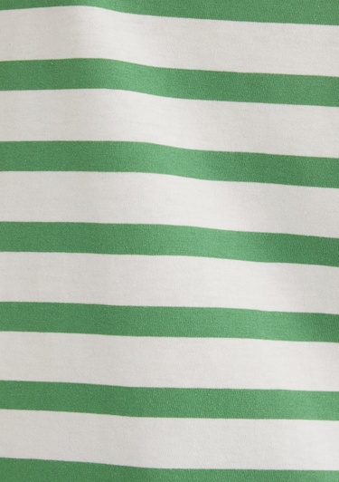  Mavi Mavi Logo Baskılı Yeşil Çizgili Tişört Regular Fit / Normal Kesim 1611360-84477