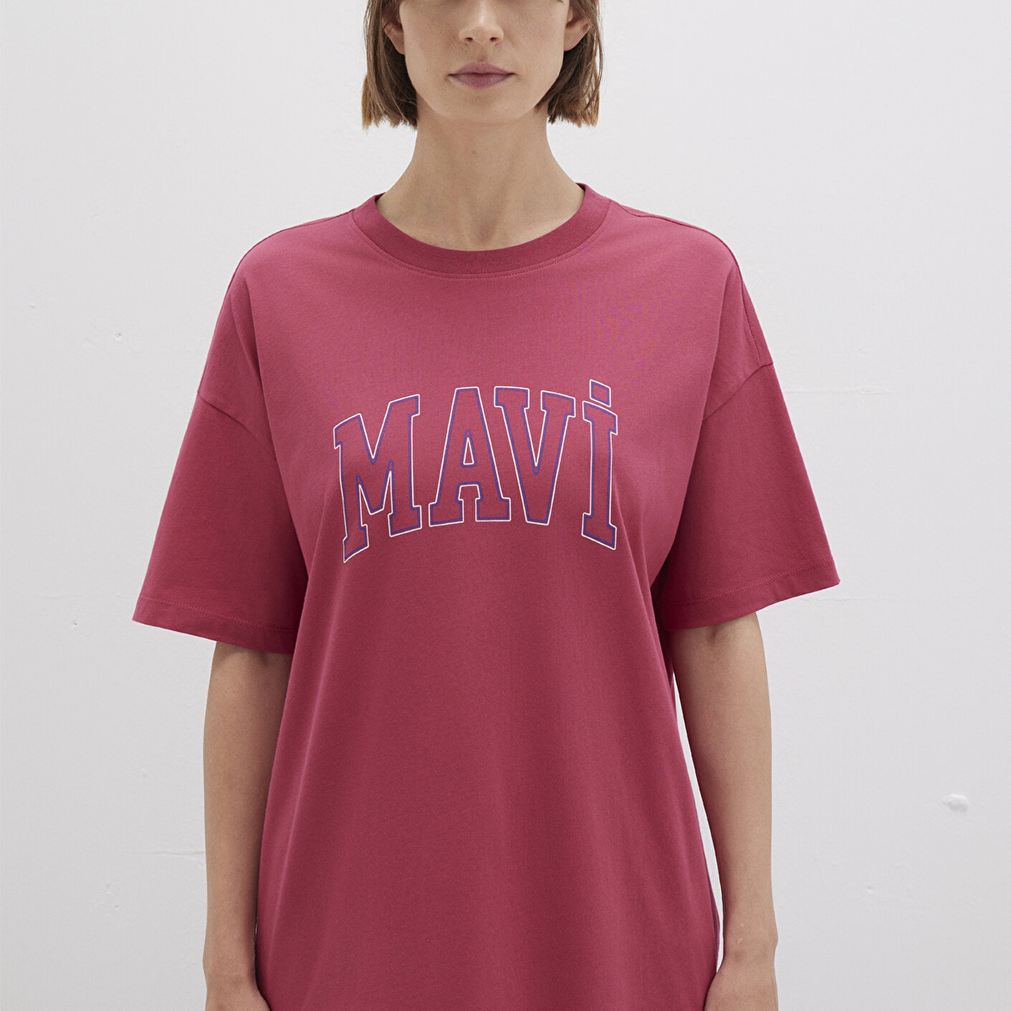 Mavi Mavi Logo Baskılı Pembe Tişört Regular Fit / Normal Kesim 1611193-70931