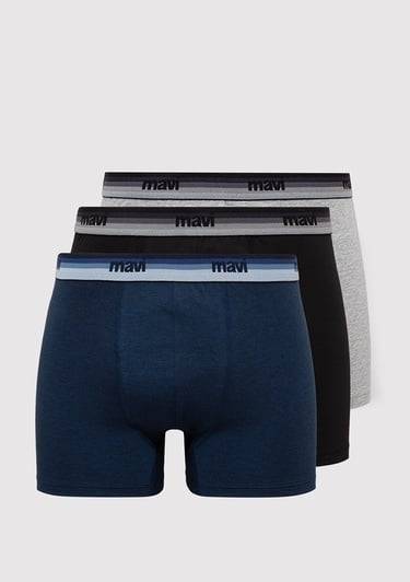  Mavi 3lü Basic Boxer 0910620-83900