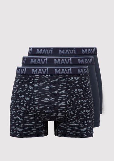  Mavi 3lü Lacivert Boxer 0910612-83097