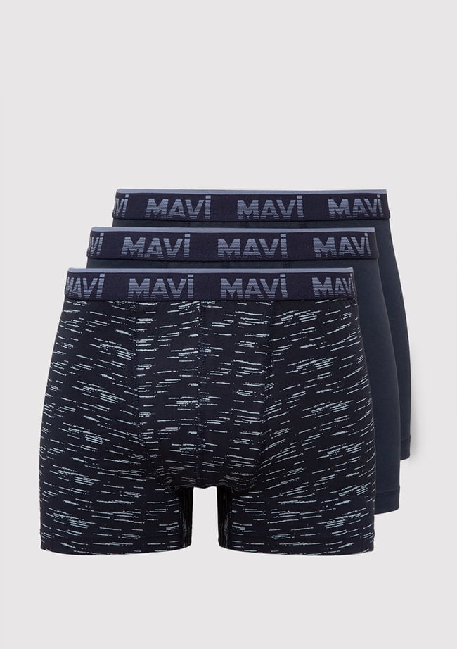  Mavi 3lü Lacivert Boxer 0910612-83097