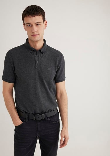  Mavi Antrasit Polo Tişört Slim Fit / Dar Kesim 063247-28392