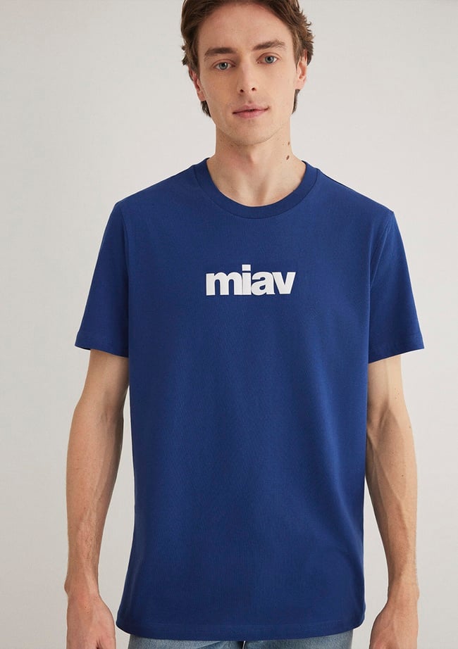  Mavi Miav Baskılı Lacivert Tişört Regular Fit / Normal Kesim 067153-70722