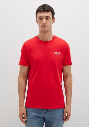  Mavi Mavi Jeans Baskılı Kırmızı Tişört Slim Fit / Dar Kesim 066841-33099