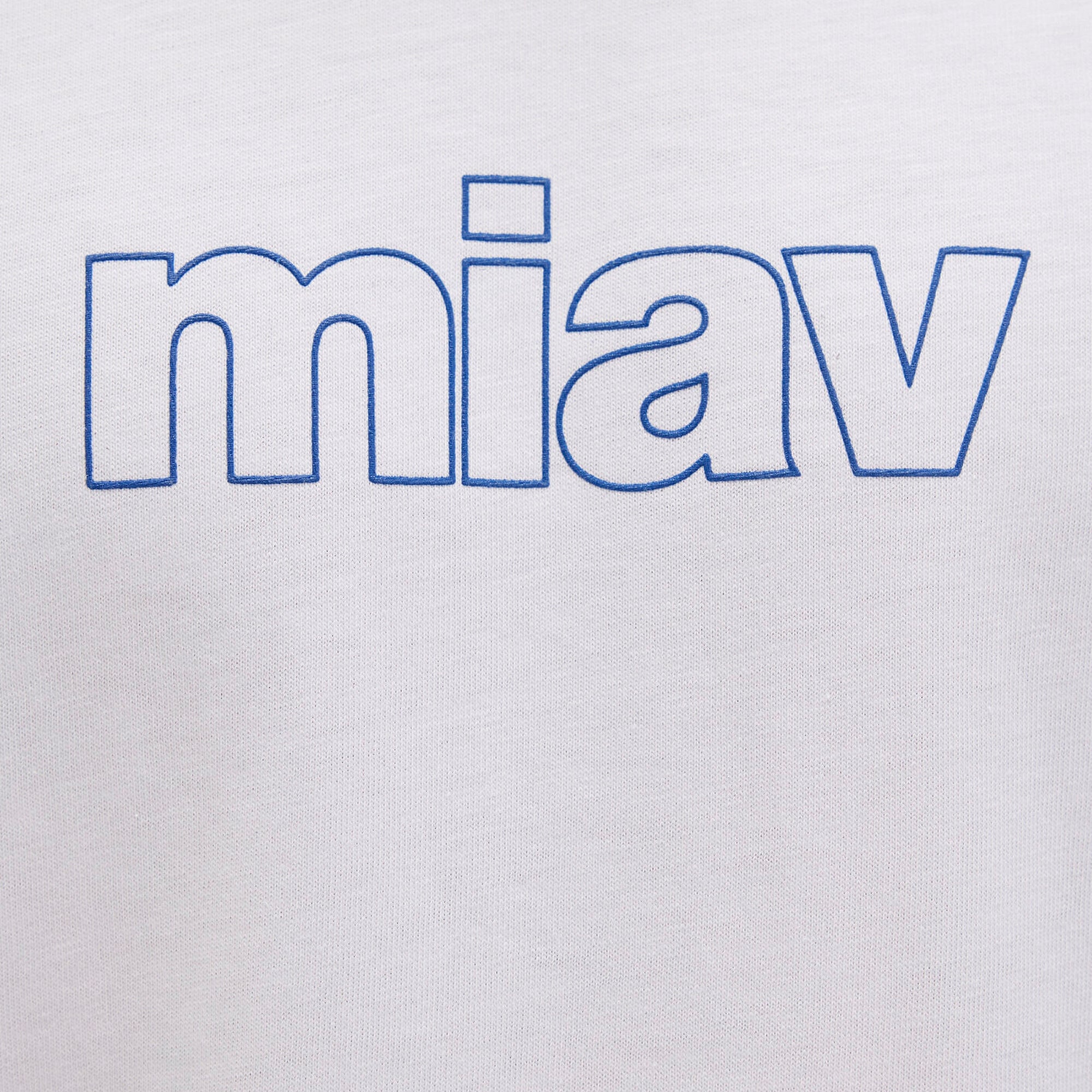 Mavi Miav Baskılı Oversize Beyaz Tişört Oversize / Geniş Kesim 0611704-620