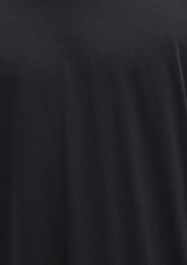  Mavi Organik Pamuk Siyah Oversize Tişört Oversize / Geniş Kesim 066902-900