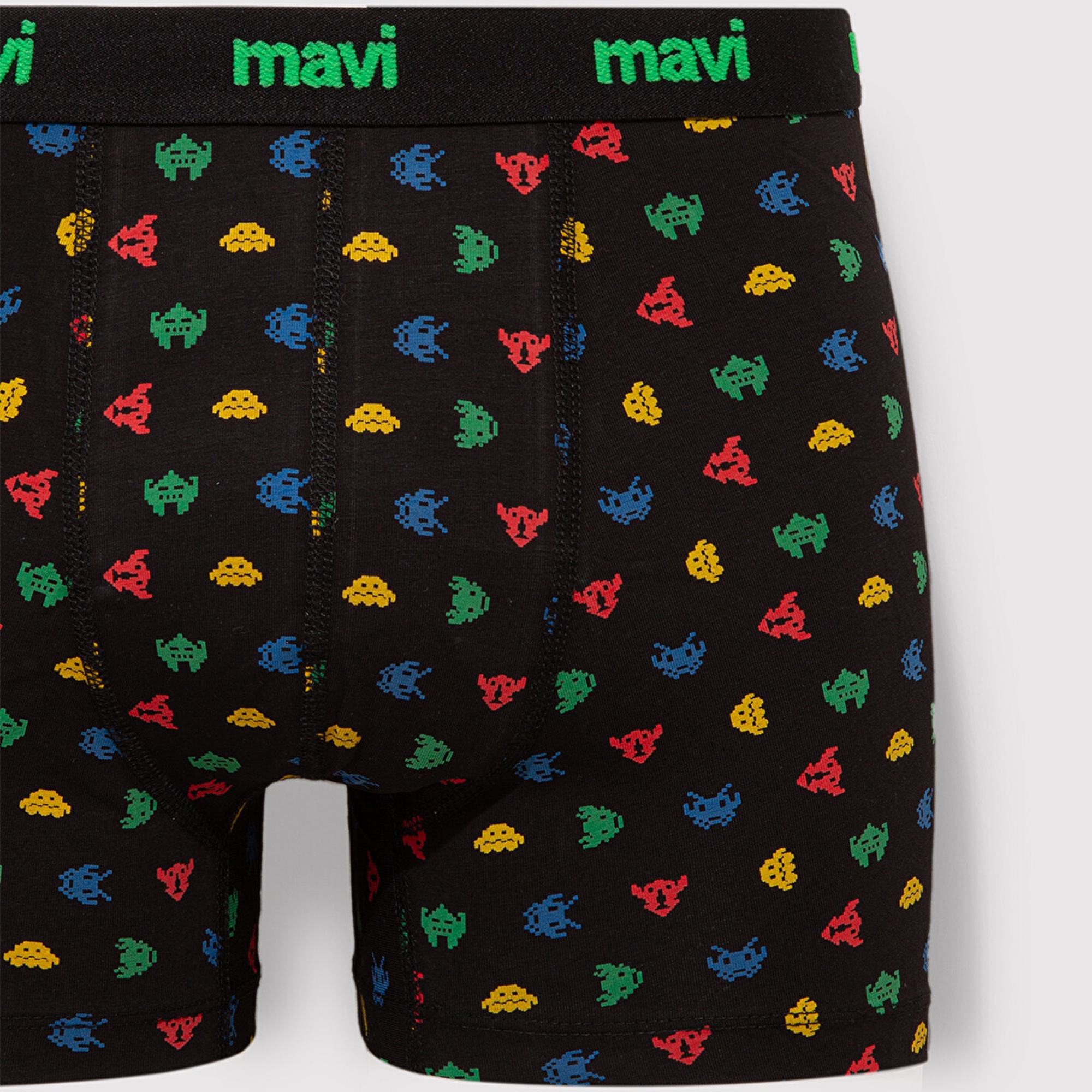 Mavi Baskılı Siyah Boxer 092259-900