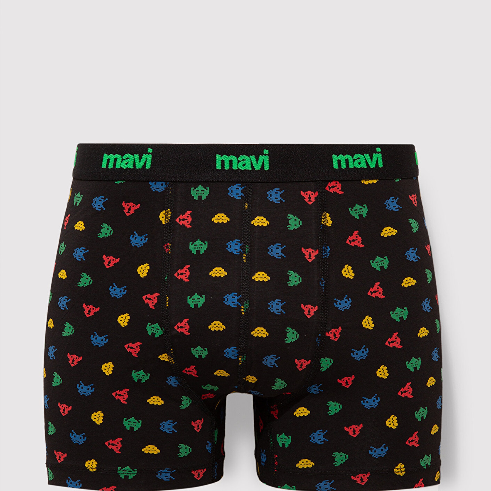Mavi Baskılı Siyah Boxer 092259-900