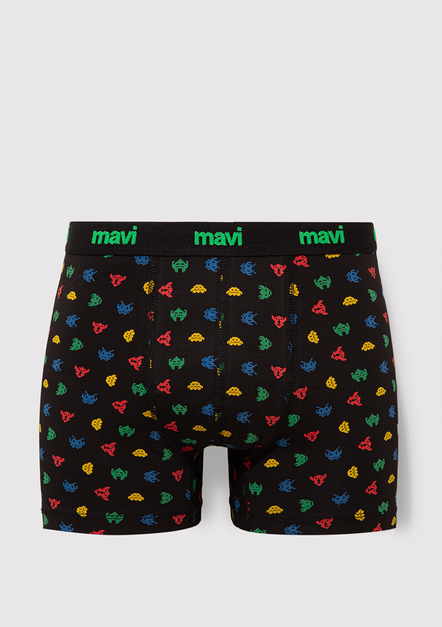  Mavi Baskılı Siyah Boxer 092259-900