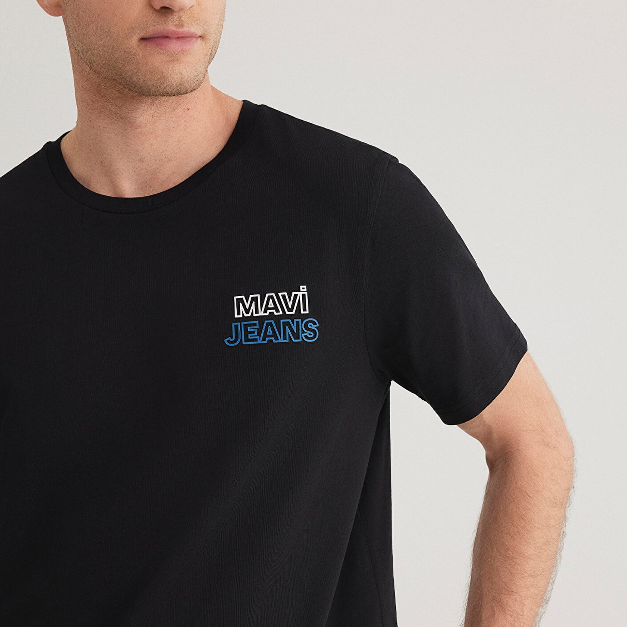 Mavi Mavi Jeans Baskılı Siyah Tişört Slim Fit / Dar Kesim 066841-900