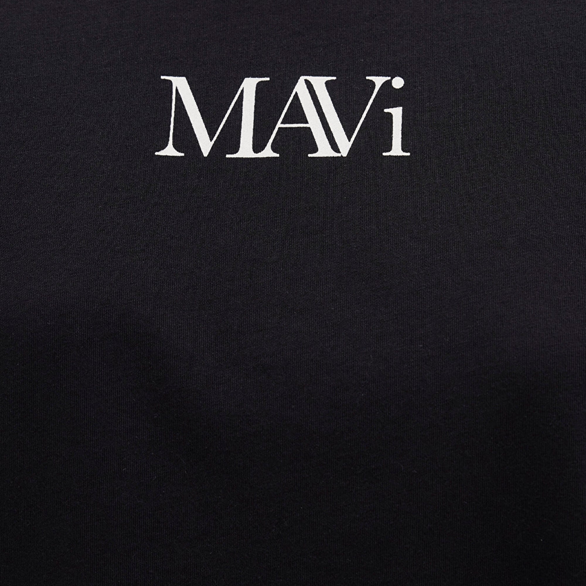 Mavi Mavi Logo Baskılı Siyah Tişört Regular Fit / Normal Kesim 1611594-900