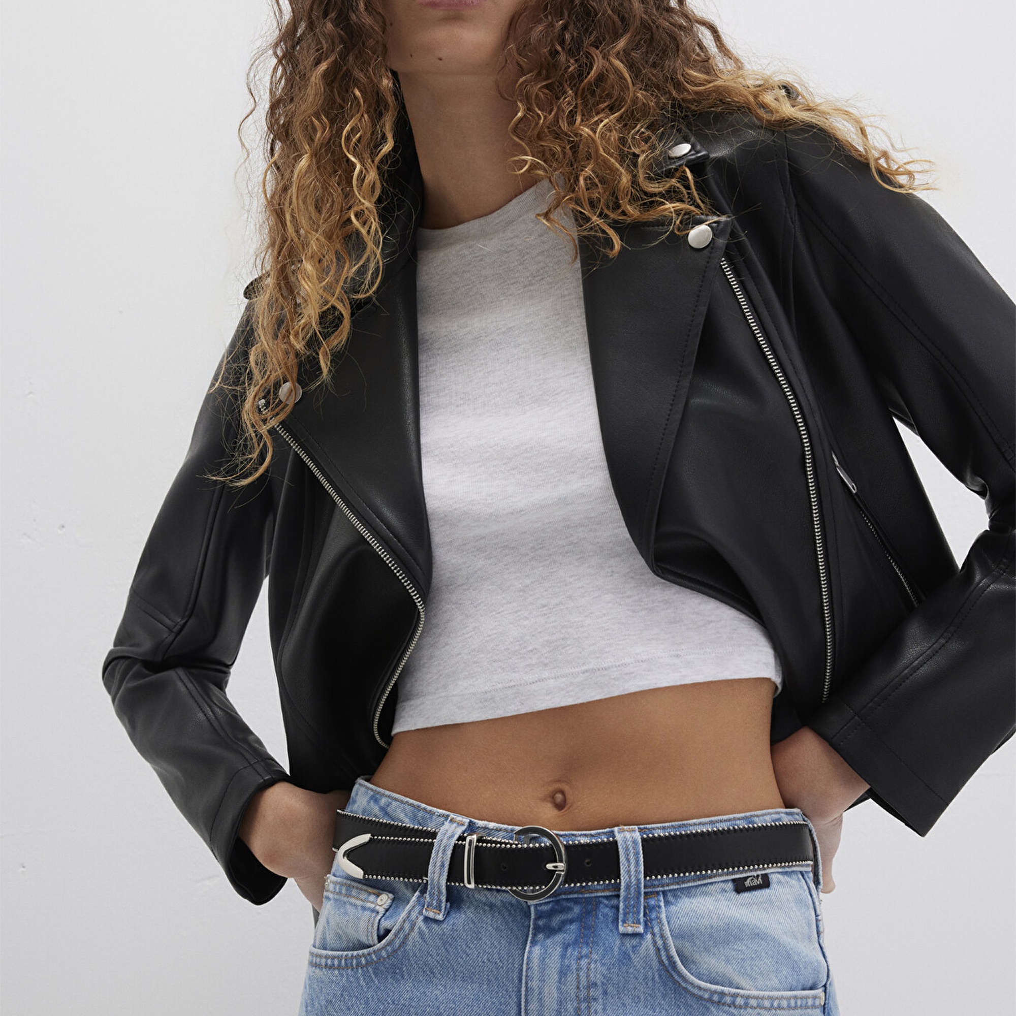 Mavi Siyah Suni Deri Kemer 1911456-900