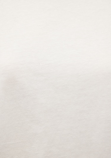  Mavi Bisiklet Yaka Beyaz Basic Tişört Boxy Fit 1611651-80194