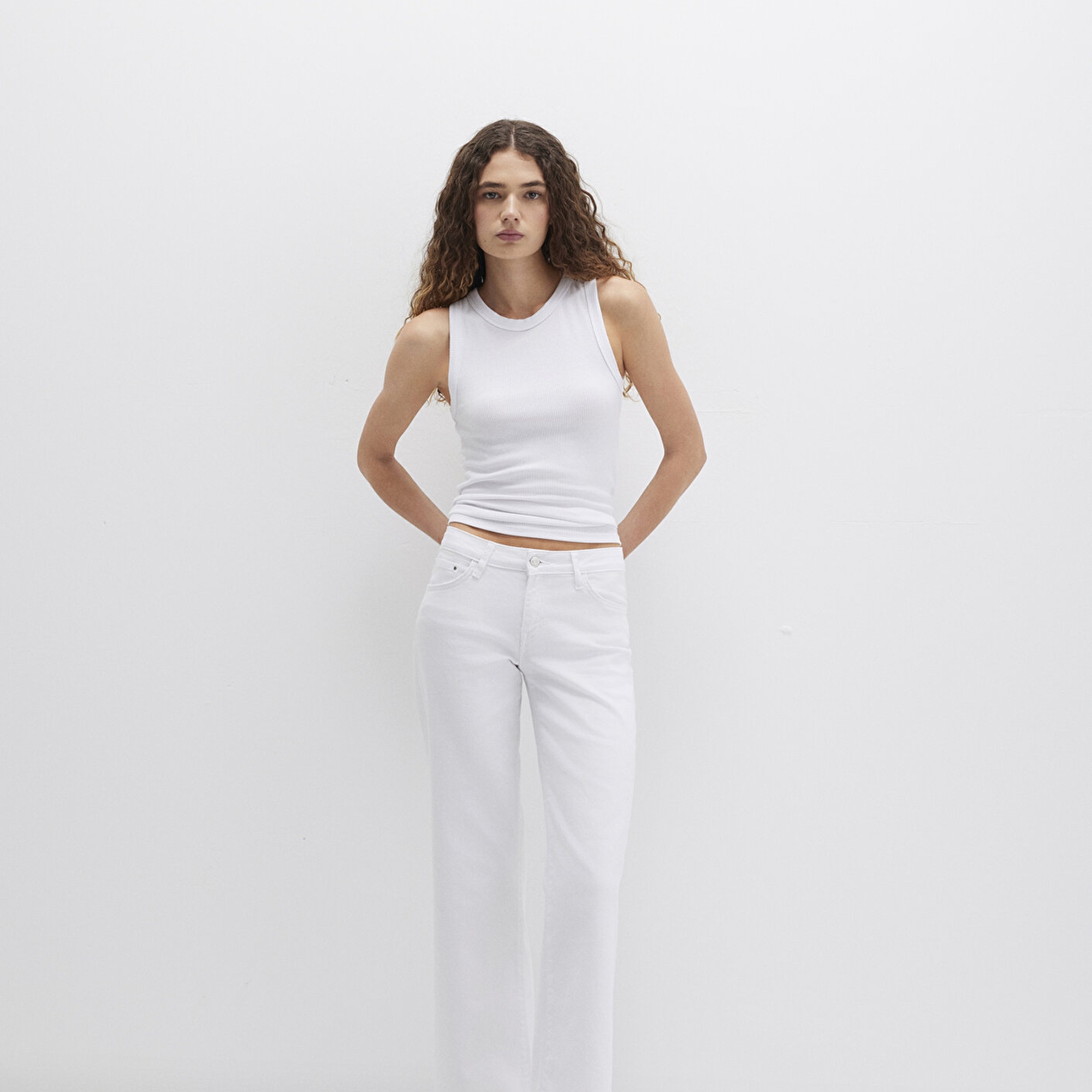 Mavi Deli Dolu Everyday Casual Beyaz Jean Pantolon 1010485183