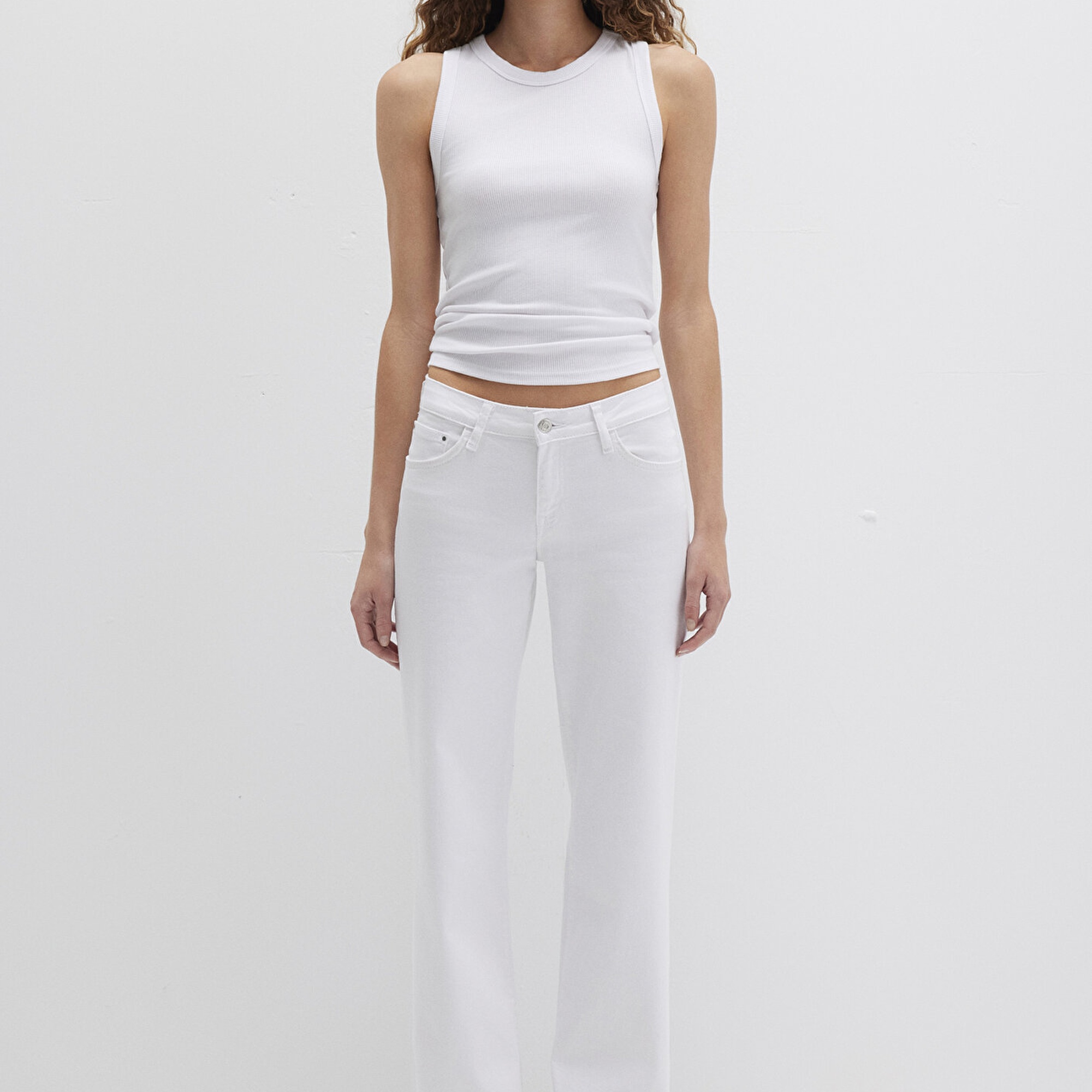 Mavi Deli Dolu Everyday Casual Beyaz Jean Pantolon 1010485183