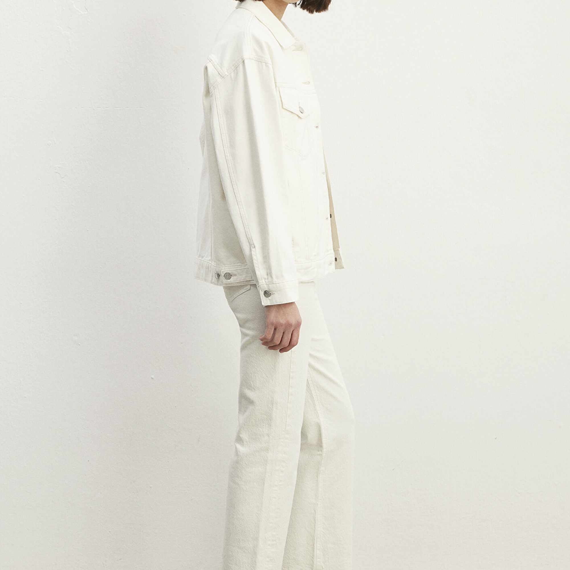 Mavi Luna 90lar Kırık Beyaz Jean Ceket 1110177-84112