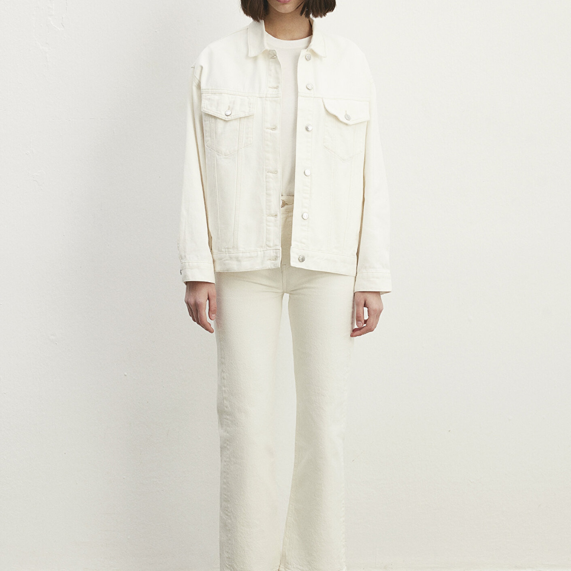 Mavi Luna 90lar Kırık Beyaz Jean Ceket 1110177-84112