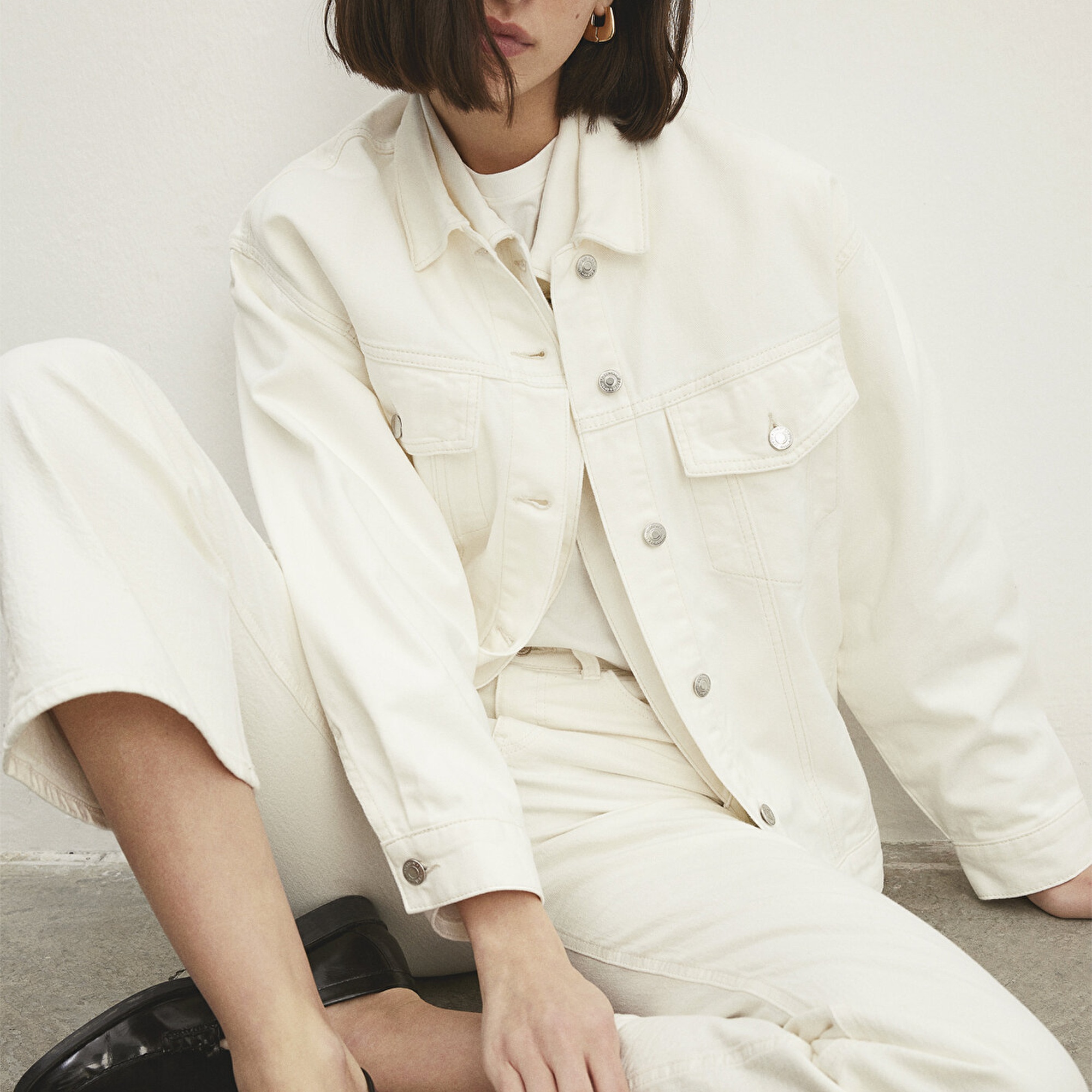 Mavi Luna 90lar Kırık Beyaz Jean Ceket 1110177-84112