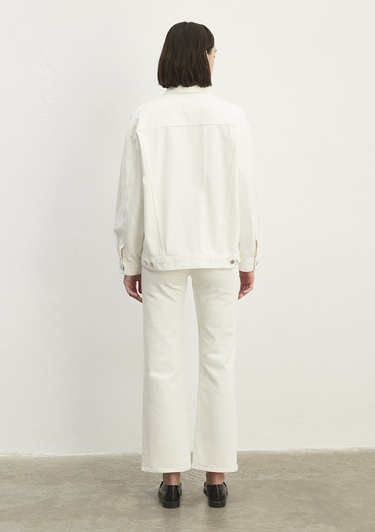  Mavi Luna 90lar Kırık Beyaz Jean Ceket 1110177-84112