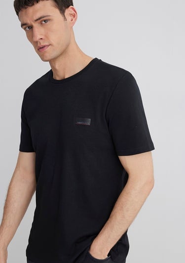  Mavi Mavi Black Baskılı Siyah Tişört Slim Fit / Dar Kesim 0611401-900