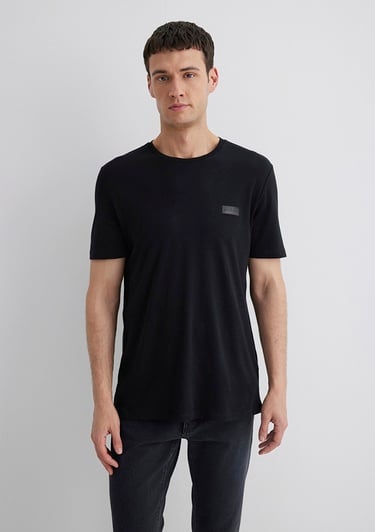  Mavi Mavi Black Baskılı Siyah Tişört Slim Fit / Dar Kesim 0611401-900