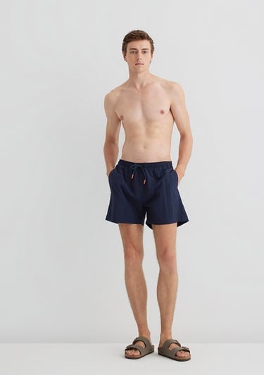  Mavi Lacivert Kısa Deniz Şortu 0910879-83097