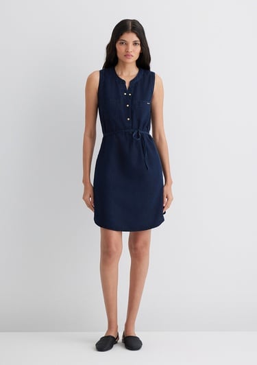  Mavi Suzy Gold Klasik Mürekkep Mavi Jean Elbise 130317-81270