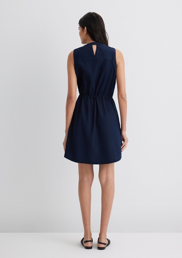  Mavi Suzy Gold Klasik Mürekkep Mavi Jean Elbise 130317-81270