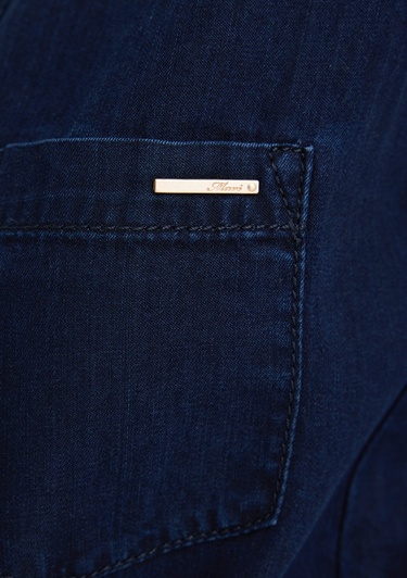  Mavi Suzy Gold Klasik Mürekkep Mavi Jean Elbise 130317-81270