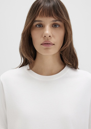  Mavi Ekru Basic Tişört Regular Fit / Normal Kesim 1600965-33389