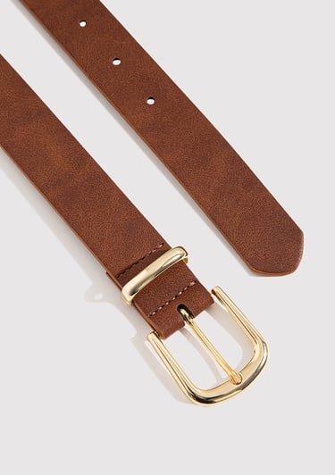  Mavi Kahverengi Suni Deri Kemer 1911793-70304