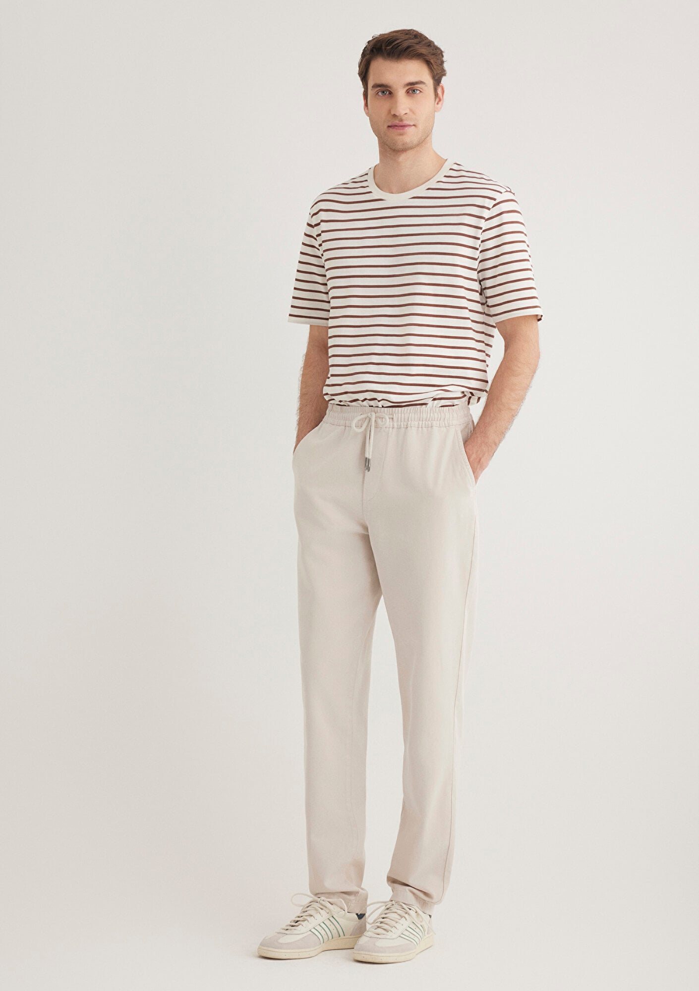  Mavi Ekru Jogger Pantolon 0010168-70144