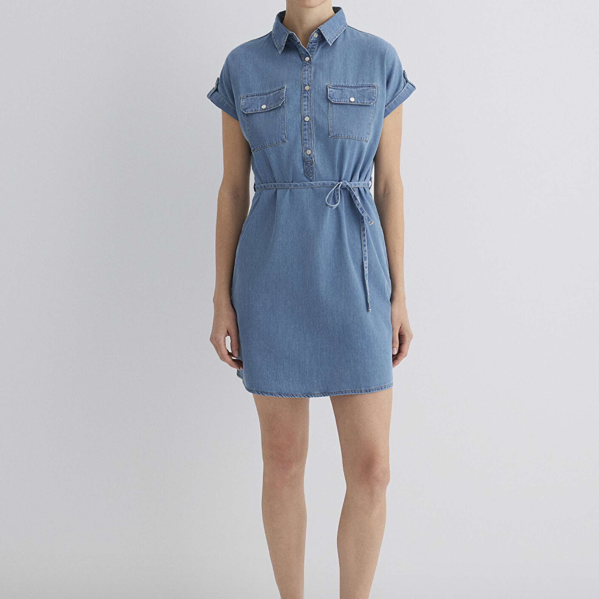 Mavi Barbara Gold Klasik Açık Mavi Jean Elbise 130548-26176