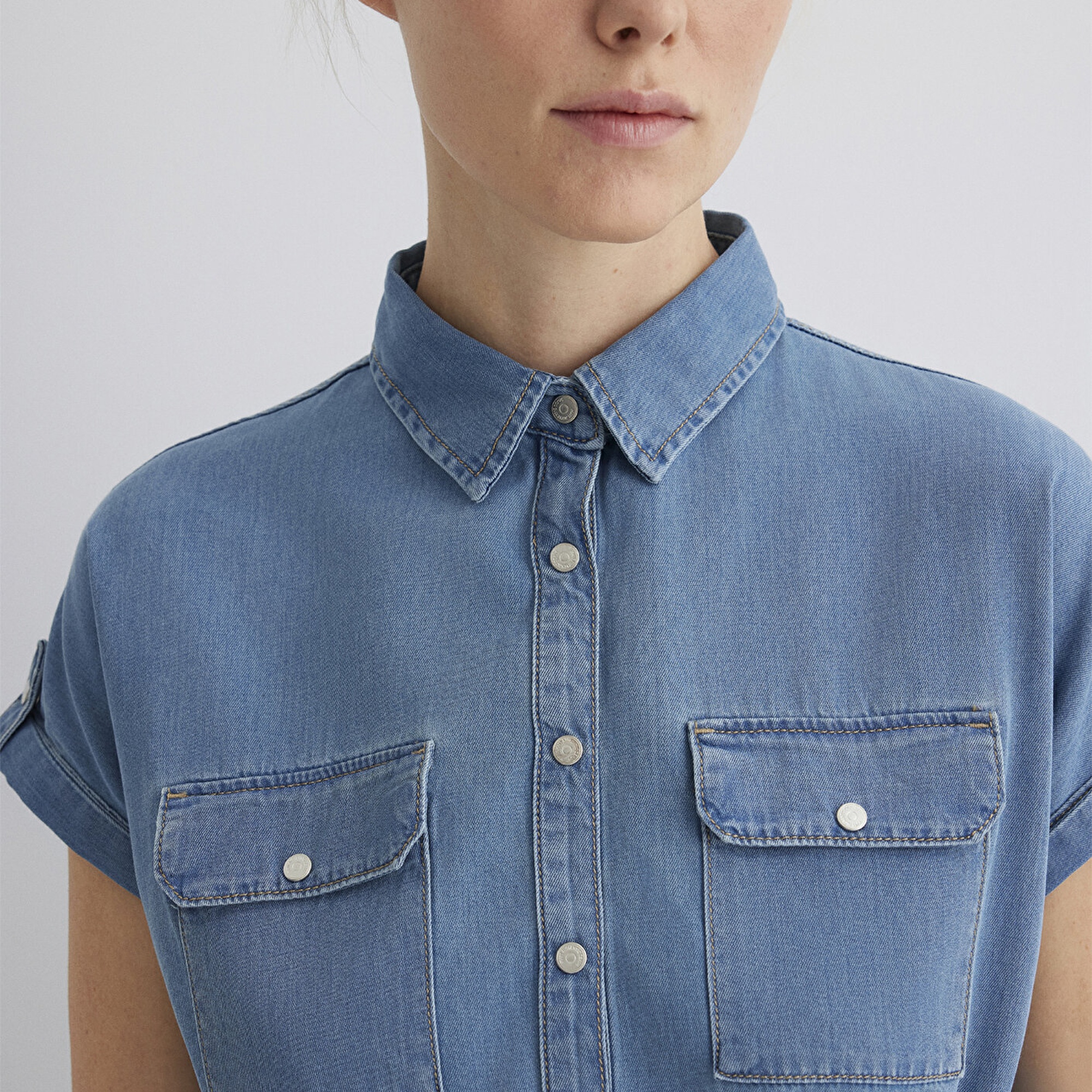 Mavi Barbara Gold Klasik Açık Mavi Jean Elbise 130548-26176