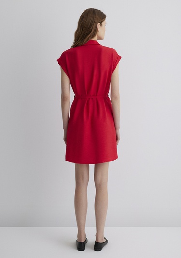  Mavi Kırmızı Gömlek Elbise 131139-29723