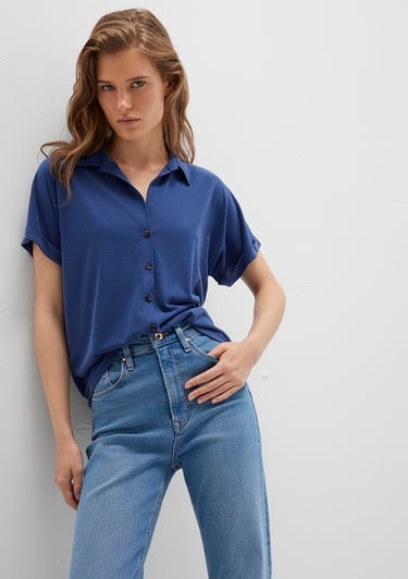  Mavi Lux Touch TENCEL TM Mavi Modal Gömlek Regular Fit / Normal Kesim 168081-70491