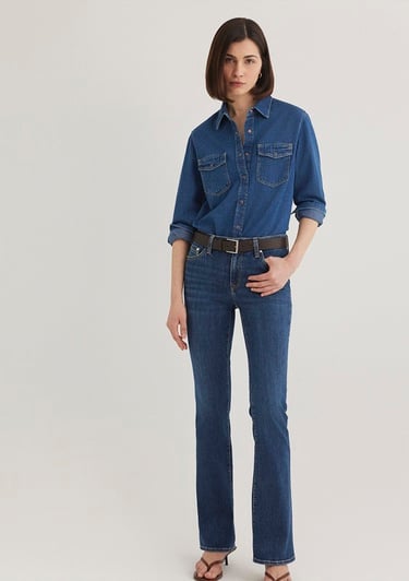  Mavi Molly Casual Vintage Koyu Mavi Jean Pantolon 1013683047