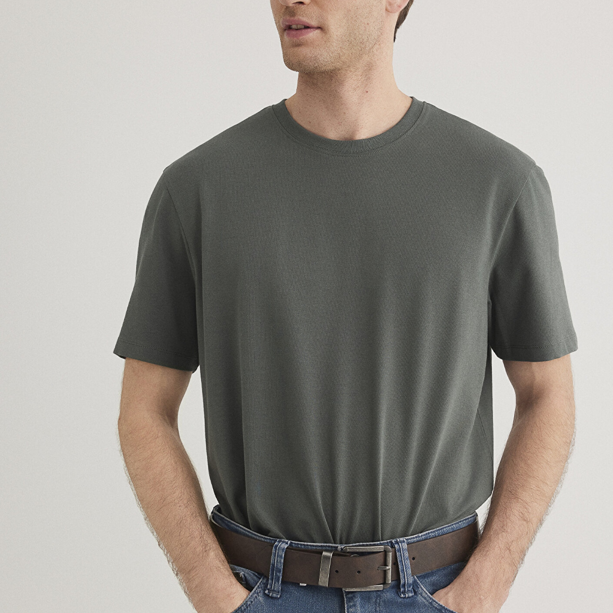 Mavi Stretch Yeşil Basic Tişört Regular Fit / Normal Kesim 0610252-71598