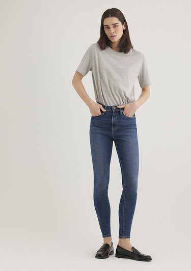  Mavi Serenay Gold Shape Koyu Mavi Jean Pantolon 100980-33687